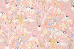 Japanese Fabric Ava the Garden Cat - pink - 50cm