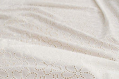 Japanese Fabric Embroidered Eyelet Flowers - 50cm