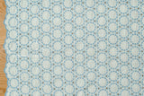 Japanese Fabric Embroidered Scallop Selvedge Broderie Anglaise - light blue - 50cm