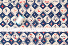 Japanese Fabric Kokka Retro Kissaten - A - 50cm