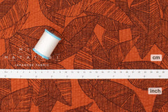 Japanese Fabric Ripple Wave Lawn Leaves - terracotta - 50cm