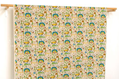 Japanese Fabric Polar Bear and Penguin Go Camping - A - 50cm