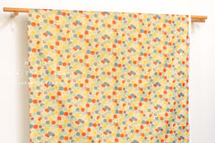 Japanese Fabric Little Chrysanthemum Kiku - A metallic - 50cm