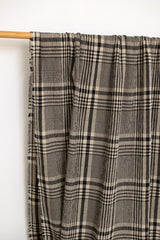 Japanese Fabric Shokunin Collection Yarn-Dyed Check Plaid - black - 50cm