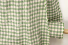 Japanese Fabric Shokunin Collection Yarn-Dyed Check - green - 50cm