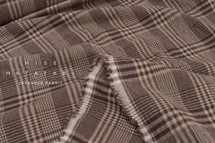 Japanese Fabric Shokunin Collection Yarn-Dyed Plaid - rustic brown - 50cm