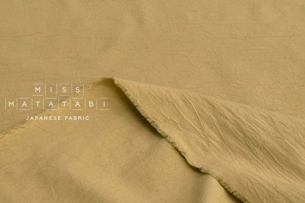 Japanese Fabric Washed Cotton - sand beige 10 - 50cm