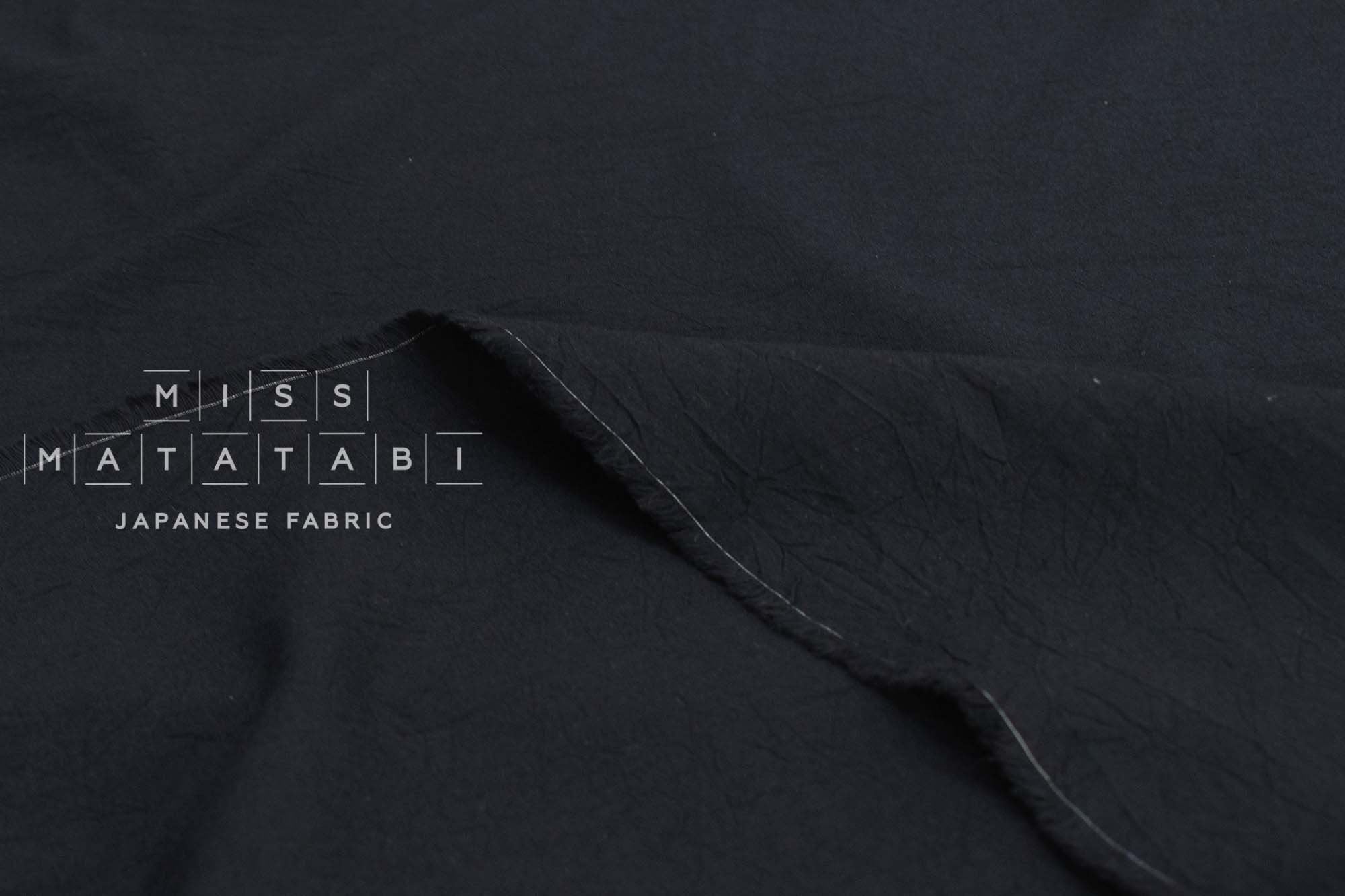 Japanese Fabric Washed Cotton - black 300 - 50cm