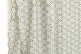 Japanese Fabric Embroidered Scallop Selvedge Broderie Anglaise - grey - 50cm