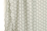 Japanese Fabric Embroidered Scallop Selvedge Broderie Anglaise - grey - 50cm