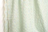 Japanese Fabric Embroidered Scallop Selvedge Broderie Anglaise - light aqua - 50cm