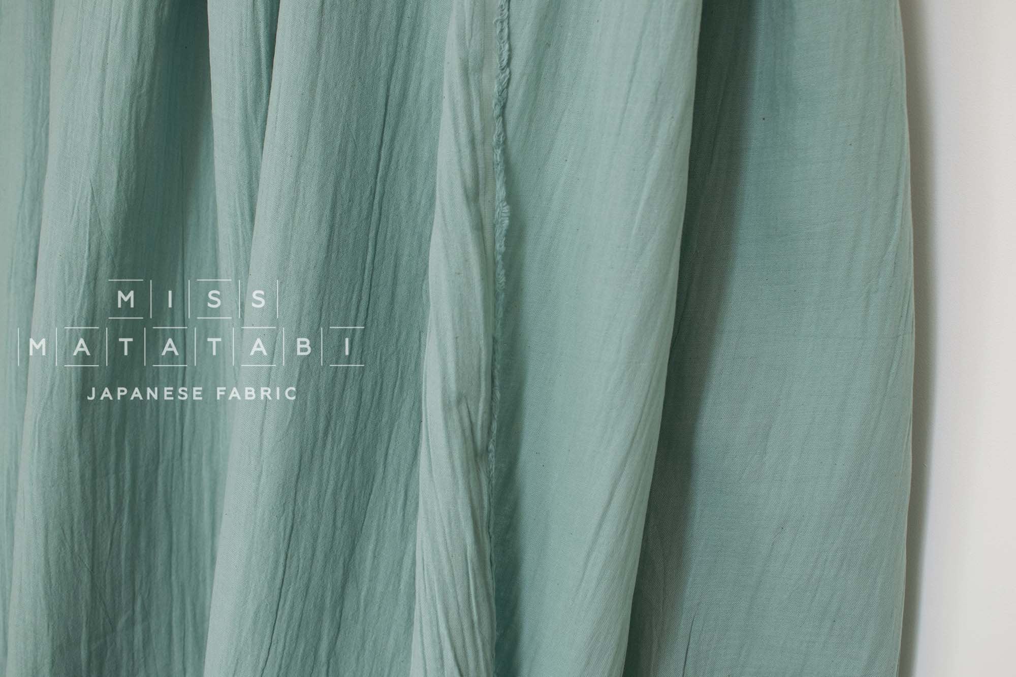 Japanese Fabric Shokunin Collection Yarn-Dyed Sun-Dried Double Gauze - blue - 50cm