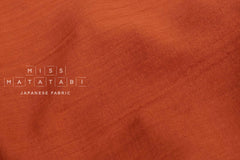 Japanese Fabric Shokunin Collection Yarn-Dyed Sun-Dried Double Gauze - orange - 50cm