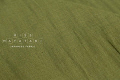Japanese Fabric Shokunin Collection Yarn-Dyed Sun-Dried Double Gauze - green - 50cm