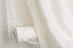 Japanese Fabric Embroidered Eyelet Flowers - 50cm