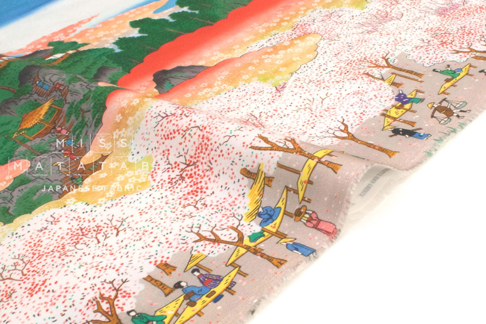 Japanese Fabric Edo Sakura Hanami - 50cm