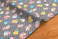 Japanese Fabric Retro Pop Friends - grey - 50cm