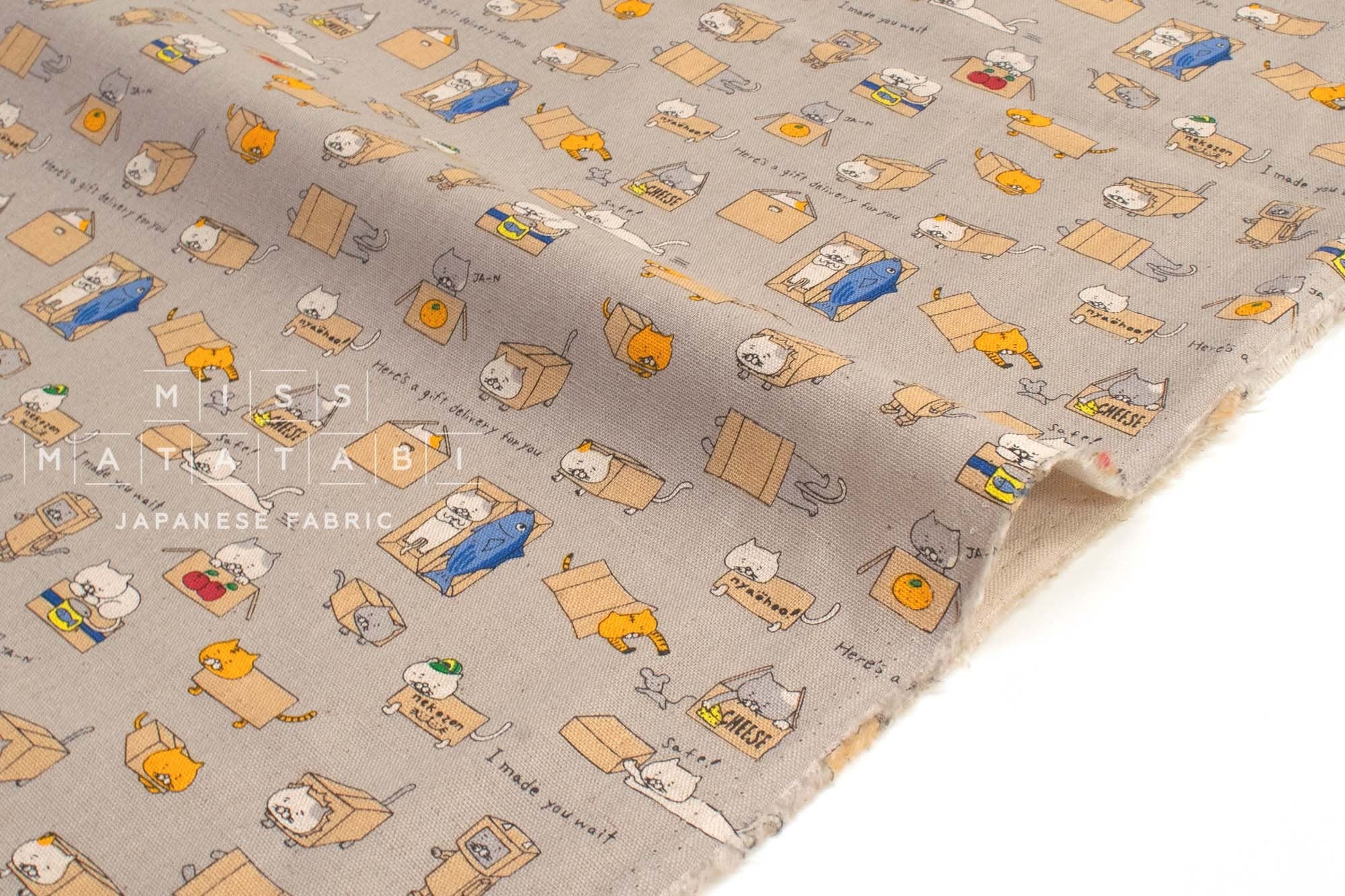 Japanese Fabric Cat Delivery - D - 50cm