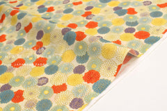 Japanese Fabric Little Chrysanthemum Kiku - A metallic - 50cm