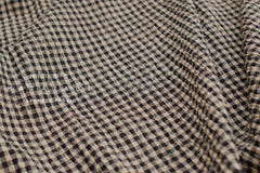 Japanese Fabric Shokunin Collection Yarn-Dyed Small Gingham - black - 50cm