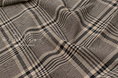 Japanese Fabric Shokunin Collection Yarn-Dyed Check Plaid - black - 50cm
