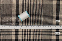 Japanese Fabric Shokunin Collection Yarn-Dyed Check Plaid - black - 50cm