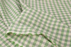 Japanese Fabric Shokunin Collection Yarn-Dyed Check - green - 50cm