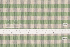 Japanese Fabric Shokunin Collection Yarn-Dyed Check - green - 50cm