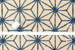 Japanese Fabric Asanohana - 1B - 50cm