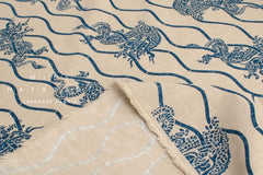 Japanese Fabric Ryu Dragon - 9B - 50cm