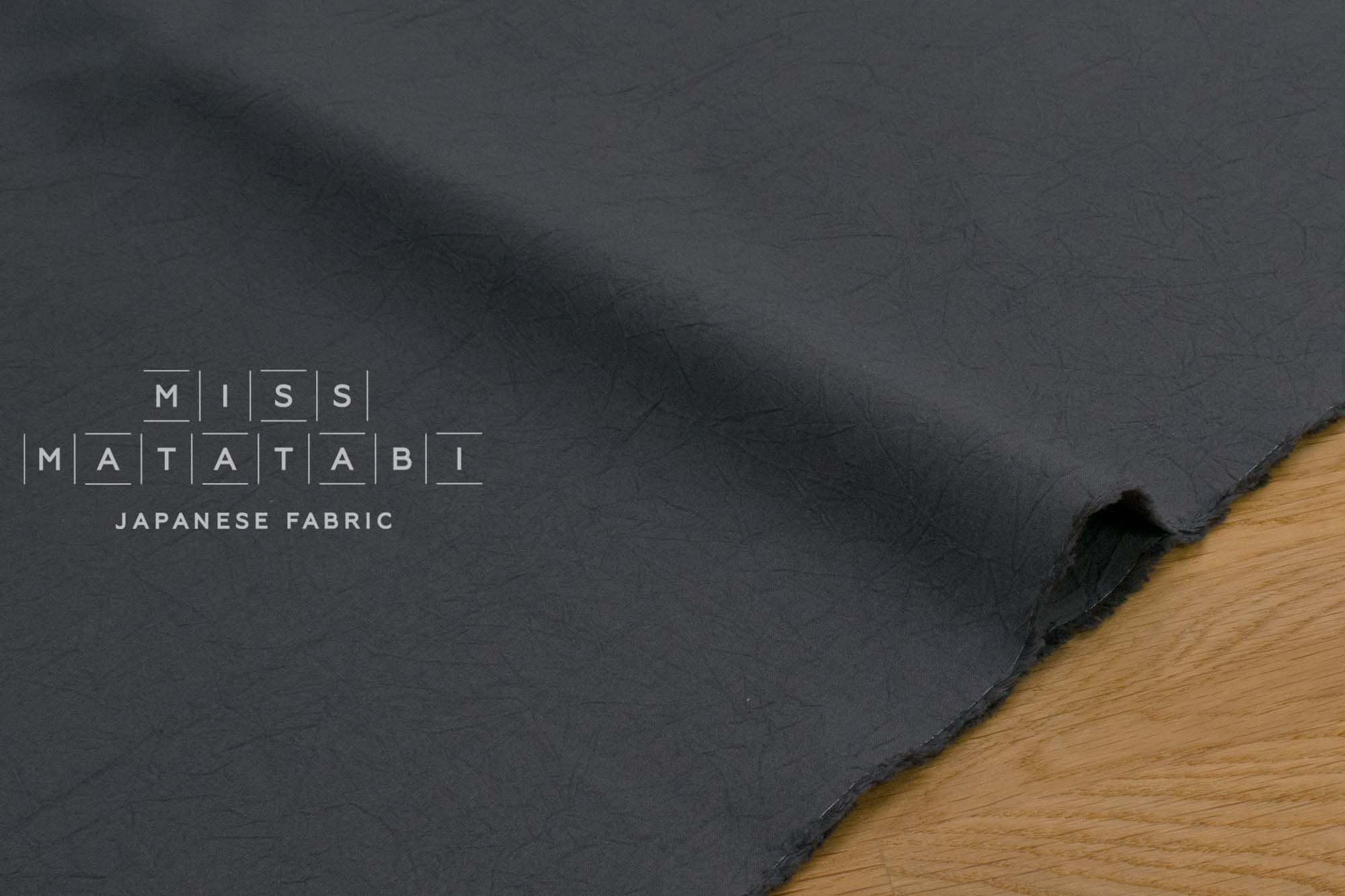 Japanese Fabric Washed Cotton - charcoal 289 - 50cm