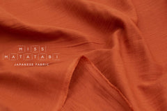 Japanese Fabric Shokunin Collection Yarn-Dyed Sun-Dried Double Gauze - orange - 50cm