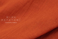 Japanese Fabric Shokunin Collection Yarn-Dyed Sun-Dried Double Gauze - orange - 50cm