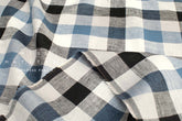 DEADSTOCK Japanese Fabric 100% Linen Check Plaid - 2 -  50cm