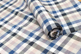 DEADSTOCK Japanese Fabric 100% Linen Check Plaid - 46 -  50cm
