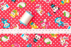 Japanese Fabric Retro Pop Friends - red - 50cm