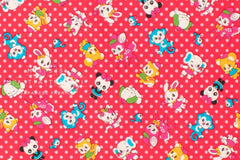 Japanese Fabric Retro Pop Friends - red - 50cm