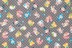 Japanese Fabric Retro Pop Friends - grey - 50cm