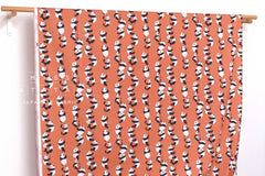 Japanese Fabric Panda Climb - coral peach - 50cm