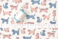 Japanese Fabric Cat Island - B - 50cm