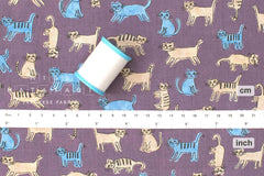 Japanese Fabric Cat Island - E - 50cm