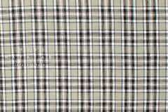 DEADSTOCK Japanese Fabric 100% Linen Check Plaid - 31 - 50cm