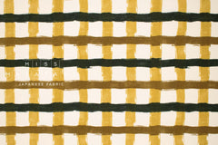 Japanese Fabric Recycled Cotton Canvas Check - C - 50cm