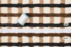 Japanese Fabric Recycled Cotton Canvas Check - E - 50cm