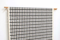 Japanese Fabric Recycled Cotton Canvas Check - F - 50cm