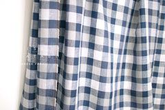 DEADSTOCK Japanese Fabric 100% Linen Check Plaid - 16 -  50cm