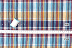 Japanese Fabric Shokunin Collection Yarn-Dyed Madras Check - multi - 50cm