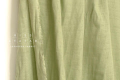 Japanese Fabric Solid Linen Blend Double Gauze - green - 50cm