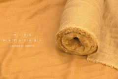 Japanese Fabric Solid Linen Blend Double Gauze - pumpkin - 50cm