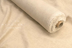 Japanese Fabric Solid Linen Blend Double Gauze - natural linen - 50cm